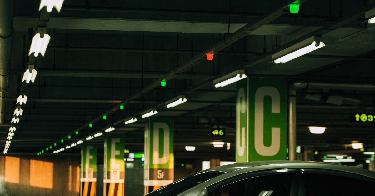 Car park with sensor driven availability