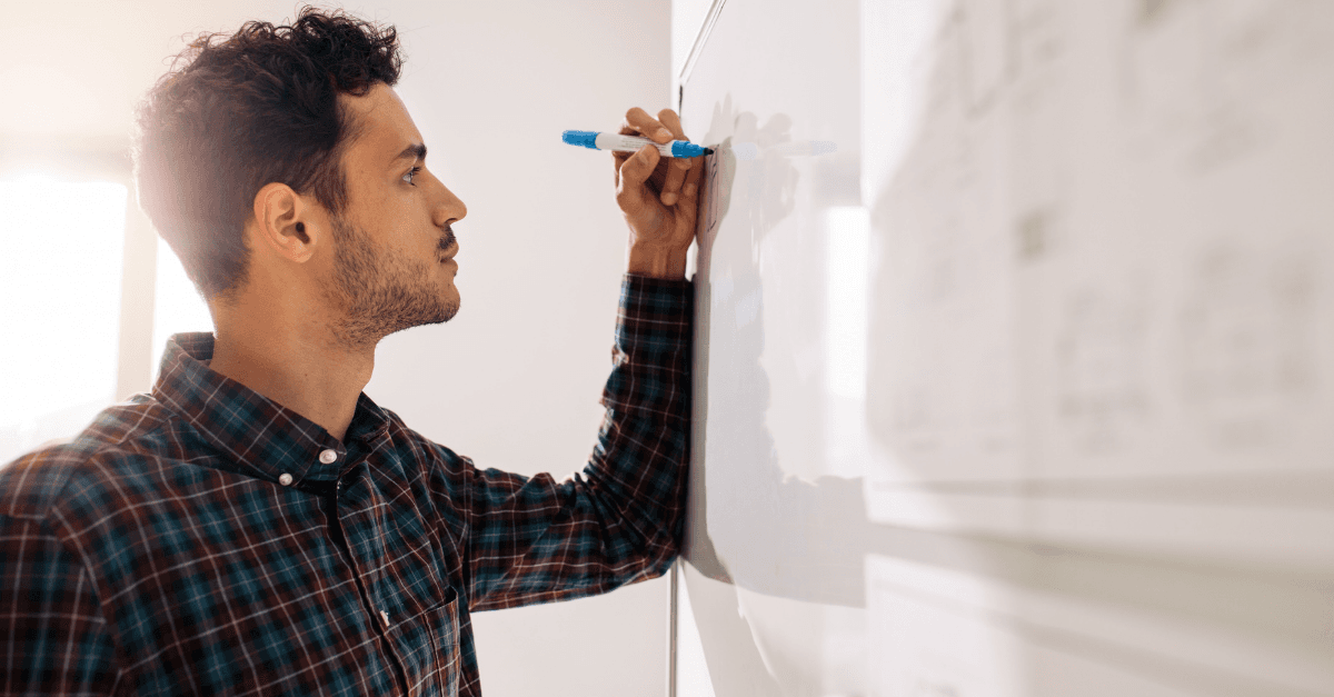 Man at whiteboard