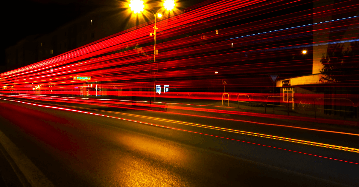 Streaming red lights on road